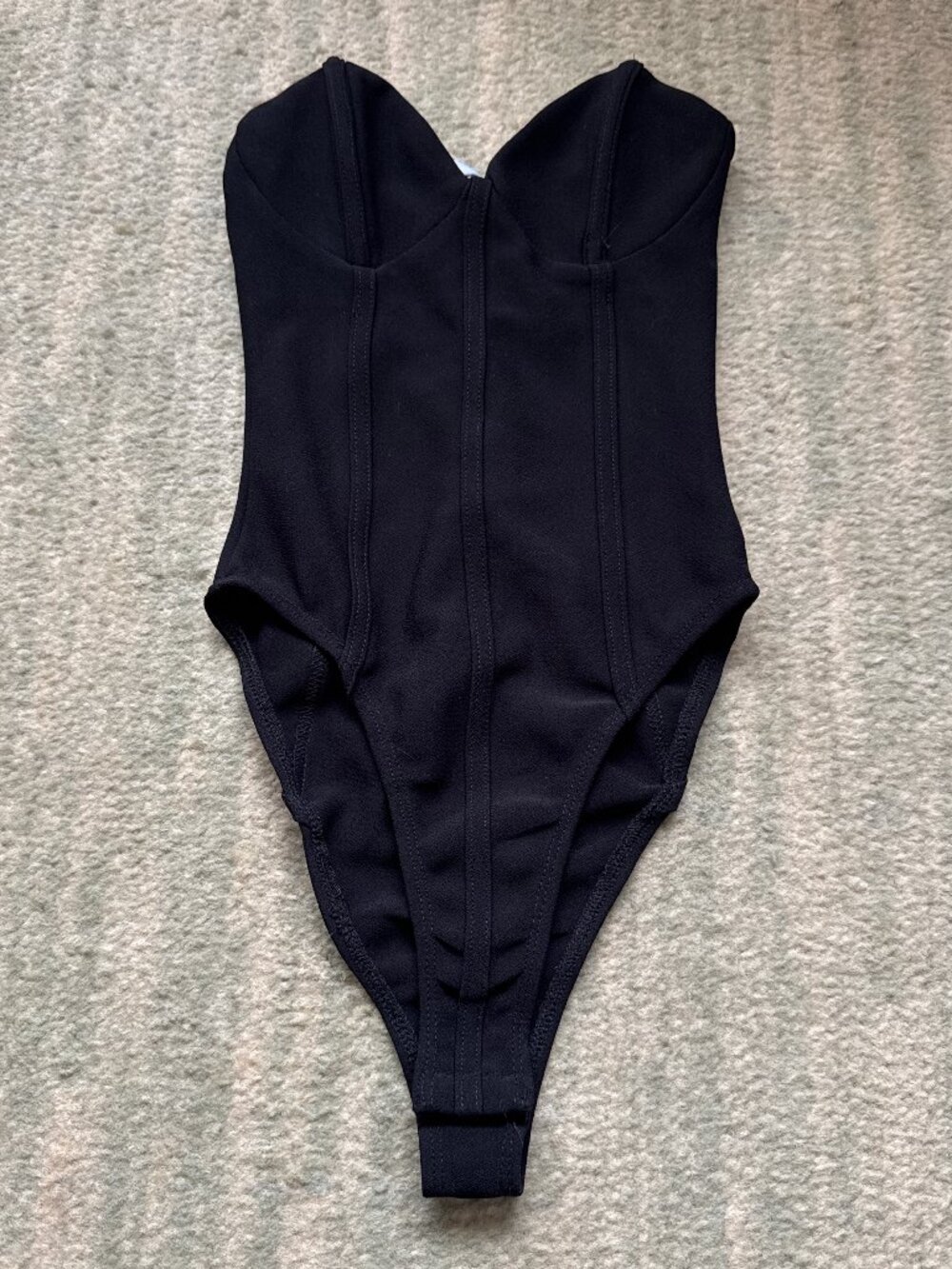 Black corset bodysuit